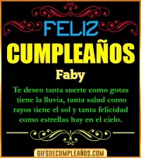 GIF Frases de Cumpleaños Faby